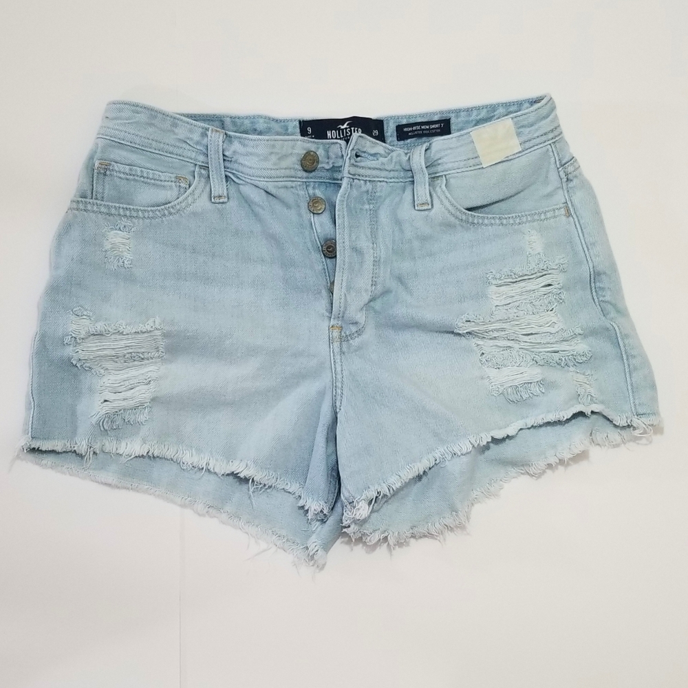 Hollister High Rise Denim Distressed Sz9 Shorts